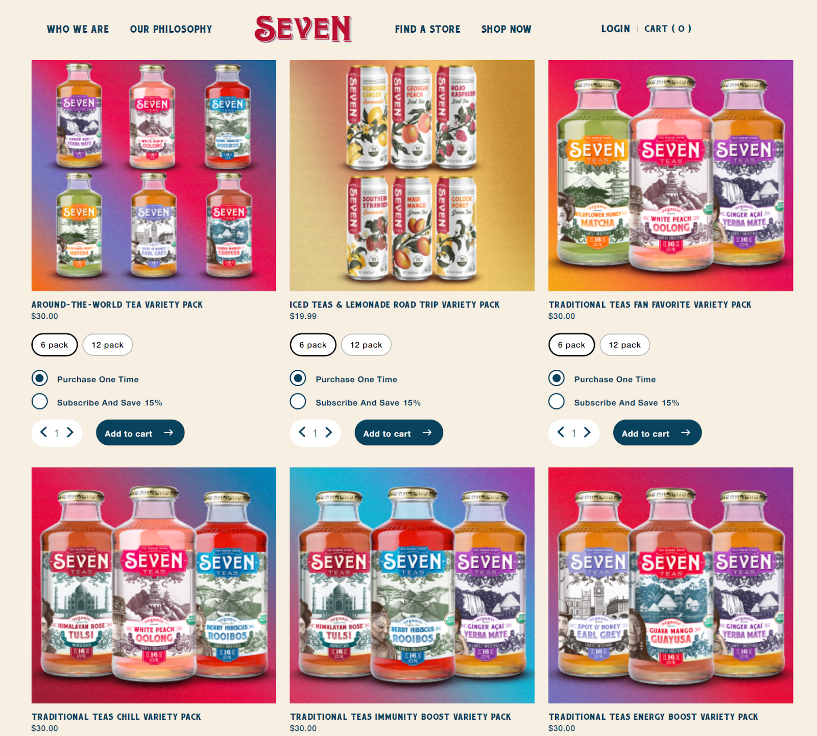 Seven Teas, a BASECAMP Consulting Group client, utilizes a subscribe and save model to encourage repeat purchases.