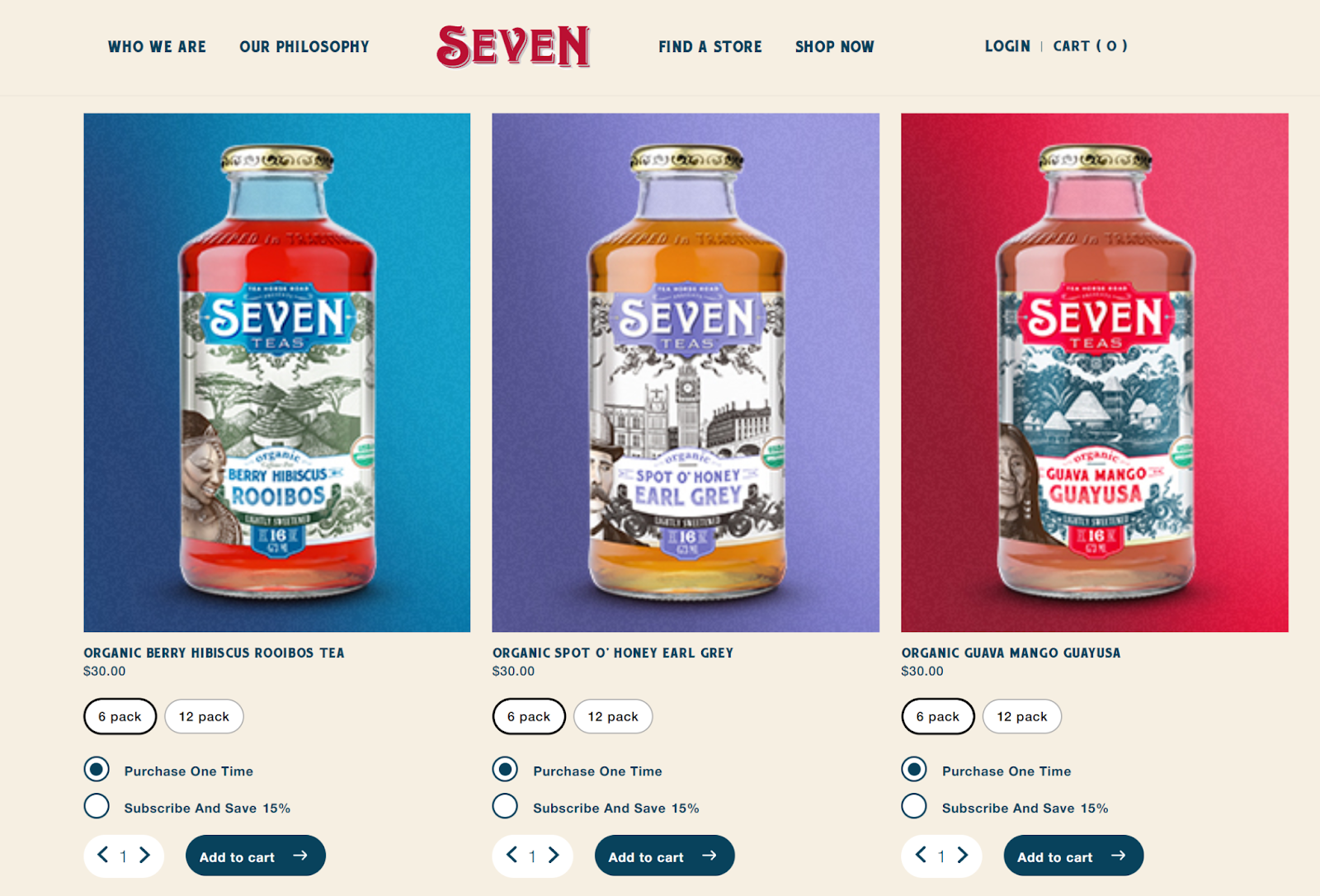 Seven Teas, a BASECAMP Consulting Group client, utilizes a subscribe and save model to encourage repeat purchases.